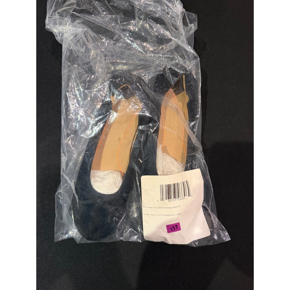 Hush Puppies Tessa Slipper Black Suede Ballet Flats Women 10 Bounce Sole